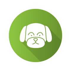 Maltese flat design long shadow glyph icon