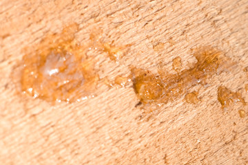 resin on wood