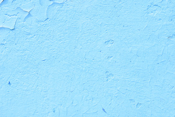 Cement painted wall background, baby-blue pastel color texture