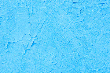 Cement painted wall background, baby-blue pastel color texture