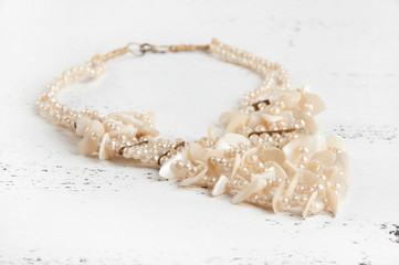 Vintage necklace on white
