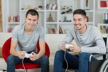 boys playing video gam
