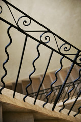 Wrought iron stair railing