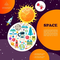 Flat Space Colorful Template
