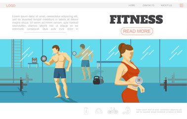 Flat Sport And Fitness Webpage Template