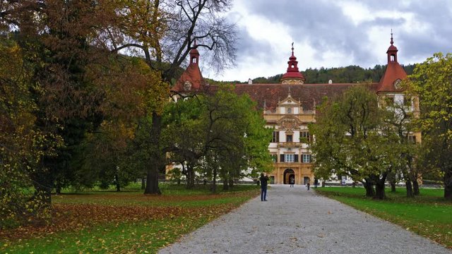 Eggenberg Baroque Palace or Schloss (1625) near Graz, Styria, Austria