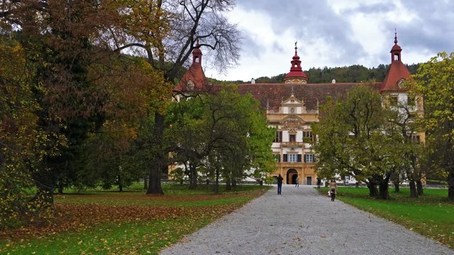Eggenberg Baroque Palace or Schloss (1625) near Graz, Styria, Austria