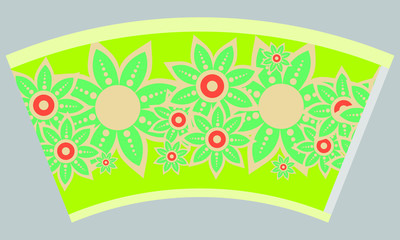 Vector template paper cup for hot drink