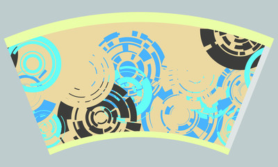 Vector template paper cup for hot drink