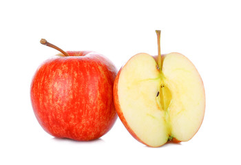 Apple slice on white background