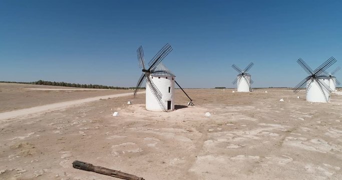 Windmills in Campo de Criptana landscape of Don Quixote