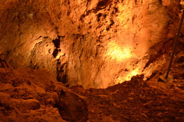 inside cave with gulf and nobody light