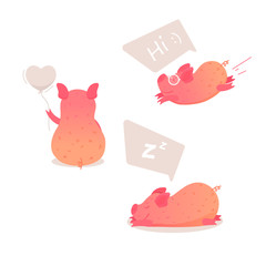 Set Vector Stock Illustration Emoji character