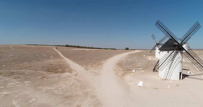 Windmills in Campo de Criptana landscape of Don Quixote