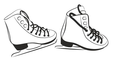 Набросок фигурных коньков