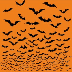 Bats silhouettes for Halloween.