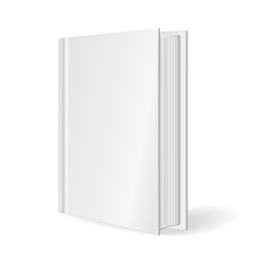 Vector Blank white book cover 