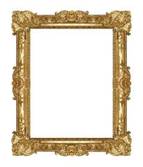 Golden frame for paintings, mirrors or photo