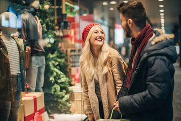 Window Shopping at Christmas Time