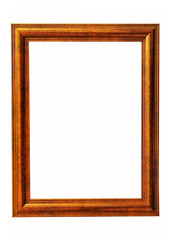 Wooden Picture Frame isolated on white background.