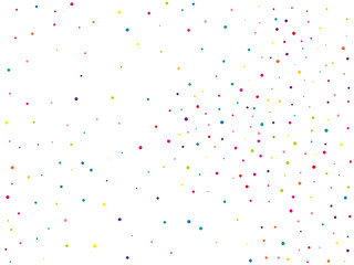 Background with colorful glitter, confetti. Polka dots, circles, rounds. Fiesta pattern. Vector illustration