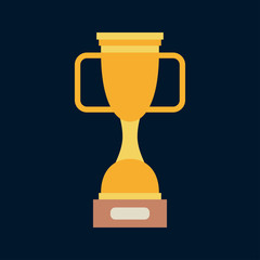 Vector color bowl, winner cup award icon. Sport equipment, success symbol. Athletic competition. Championship reward, win trophy. Retro style illustration and element for your design wallpaper.