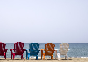 Leisure on beach under umbrella