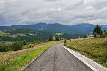 Empty road in the mountains