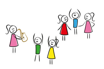 Musikerin auf einem Konzert