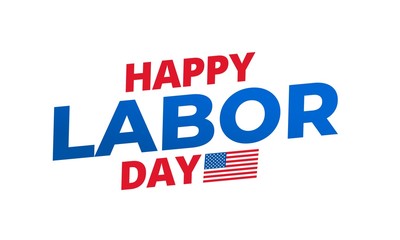 Labor Day. Typography label for USA Labor Day celebration. Happy Labor Day - obrazy, fototapety, plakaty