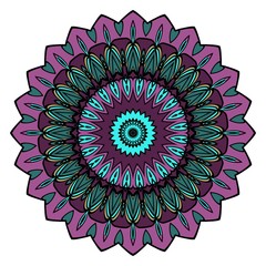 Modern floral ornament. Vector color mandala illustration, Designed for Web, Greeting Card, Poster, Label and Other