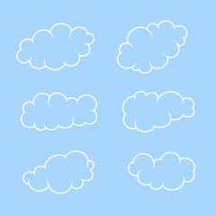 Vector clouds set