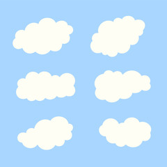 Vector clouds set