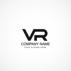 Initial Letter VR Logo Template Design