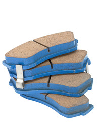 Automotive brake pads, Isolated on white background
