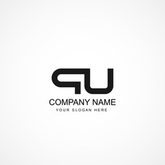 Initial Letter PU Logo Template Design