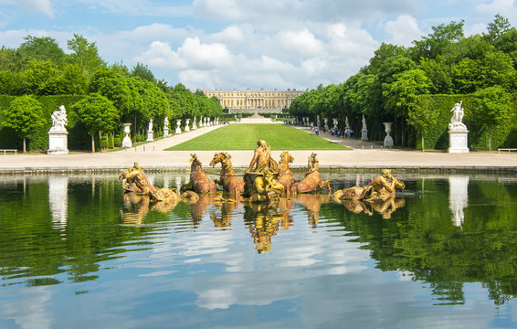Apollo fountain in Versailles gardens, Paris, France 