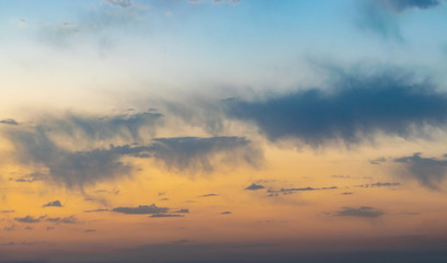 dramatic cloudscape in the twilight with sunset sunrise
