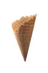 waffle cone tasty one in isolation