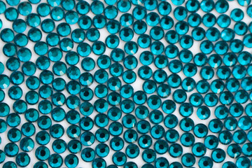 Blue rhinestones background texture, abstract, small pieces