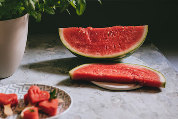  slices of watermelon