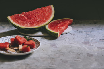  slices of watermelon