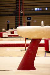 Gymnastic equipment in a gymnastic center 