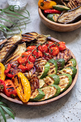 Grilled vegetables platter