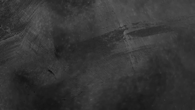 4k. Oil paint texture on paper with moving dust effect. Scattered art. Macro image. Hand made grunge. Art