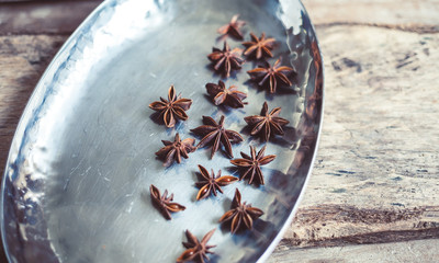 Anise in a plate