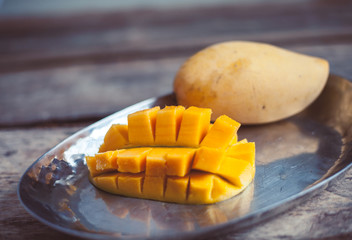 Mango in a plate