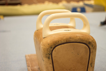 Gymnastic equipment in a gymnastic center 