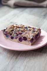 Clafoutis aux myrtille et bleuet