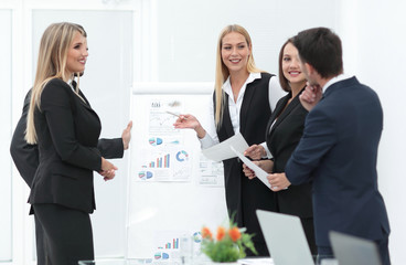 Business people at presentation in office